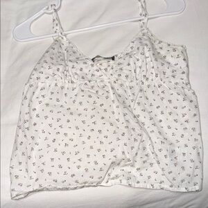 Brandy Melville White Floral Camisole